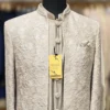 Jodhpuri with Kurta & Pant, Premium Russar Silk Machine Work for Men - By MERAKI