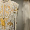 Elegant Gold-Embroidered Sherwani for Special Occasions – By MERAKI