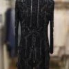 Armani-Inspired Black Indo Western with Leather and Cutdana Work - By MERAKI